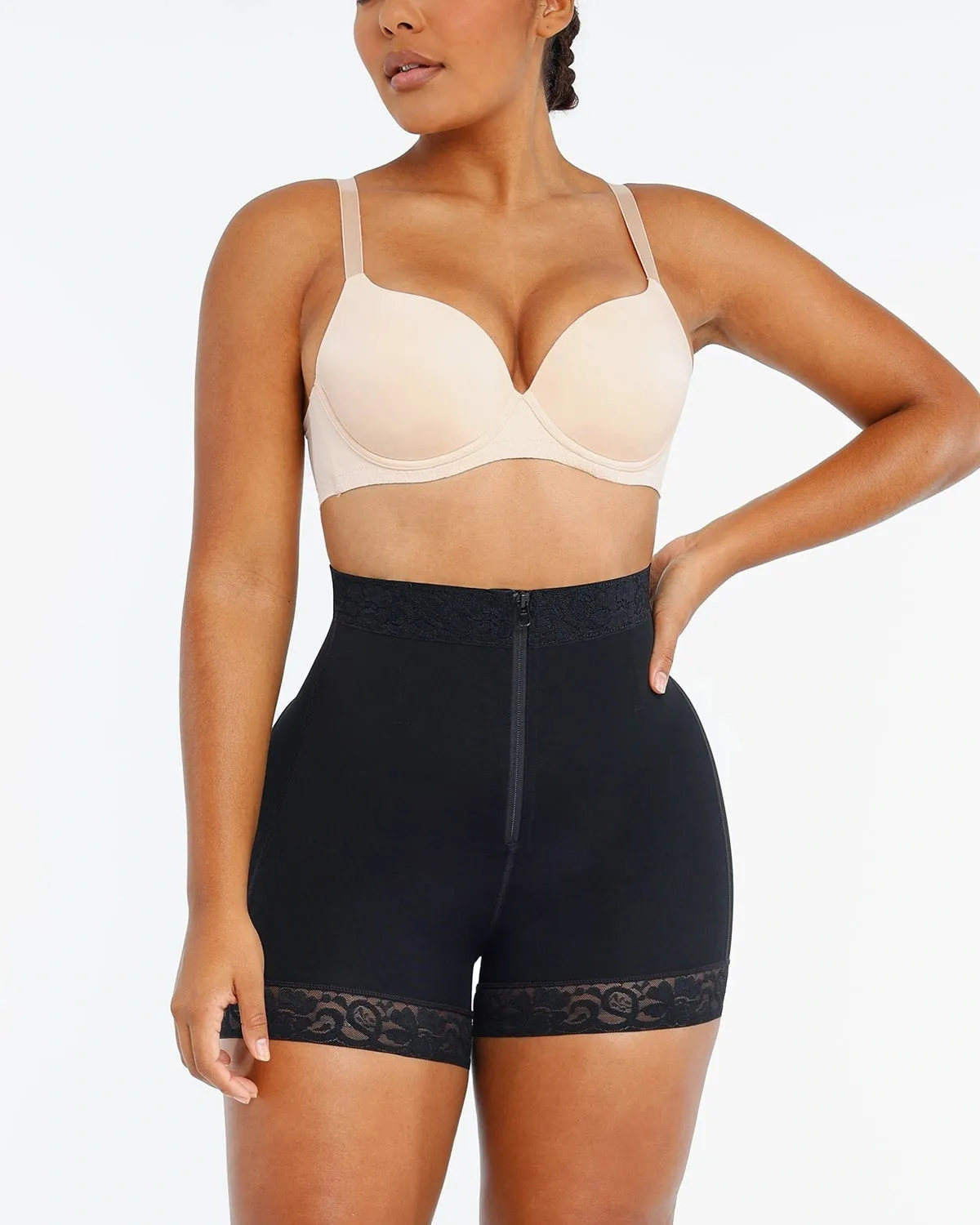 Bare Essentials™ AirSlim® Lace Steel Boned Butt Enhancer Short sold by Shapellx product image thumbnail 5