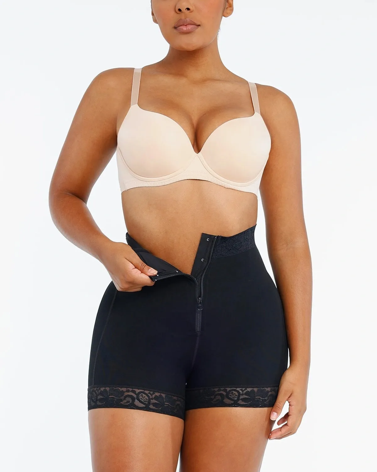 Bare Essentials™ AirSlim® Lace Steel Boned Butt Enhancer Short sold by Shapellx product image thumbnail 4