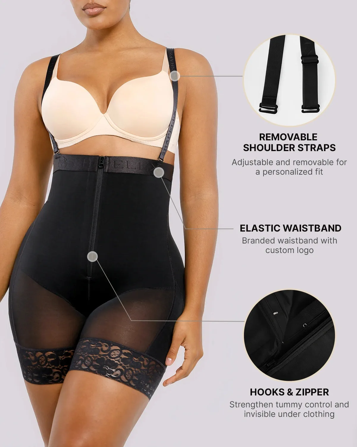 BOOT-YEAH™ AirSlim® Firm Tummy Compression Shaping Short sold by Shapellx product image thumbnail 3