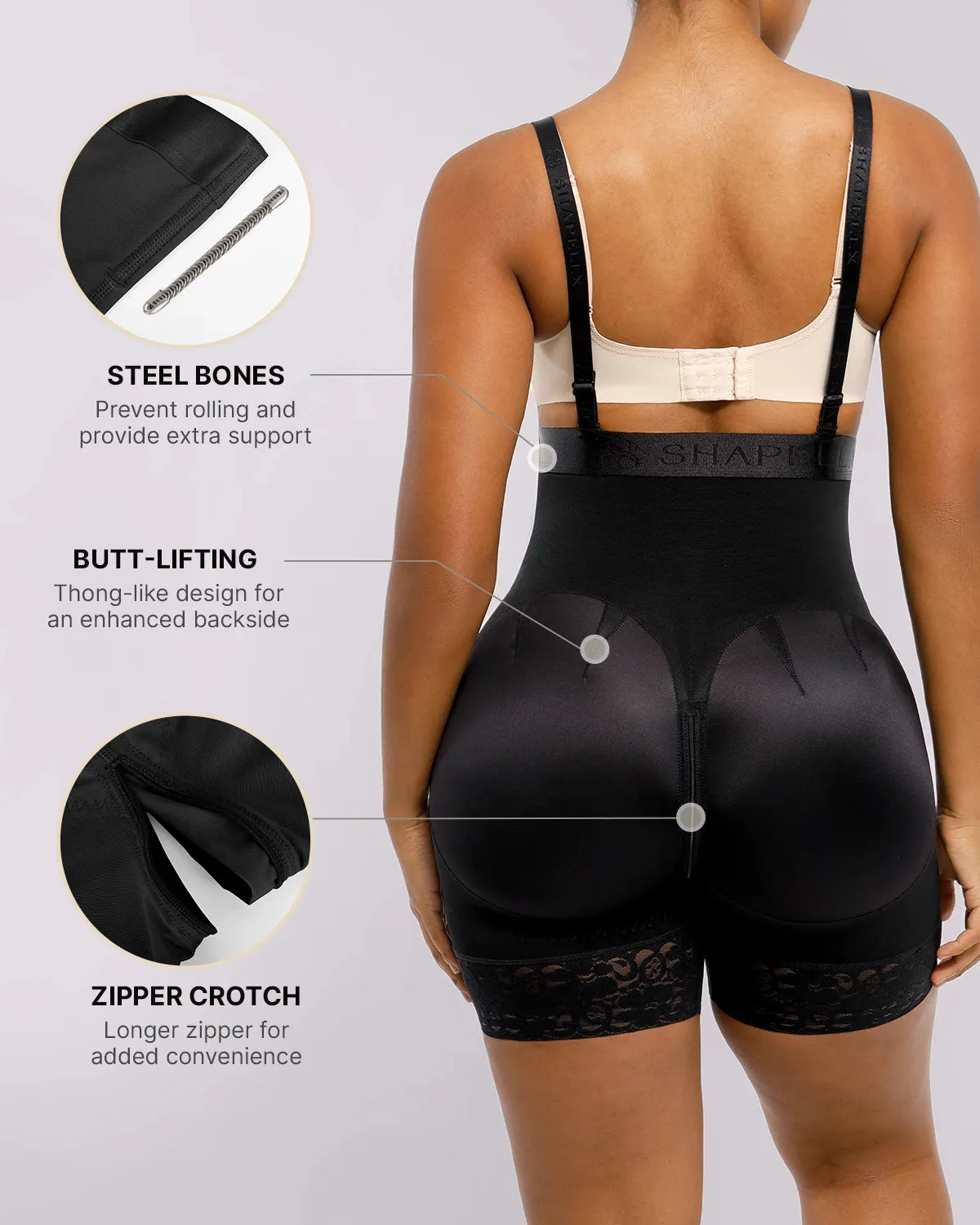 BOOT-YEAH™ AirSlim® Firm Tummy Compression Shaping Short sold by Shapellx product image thumbnail 4
