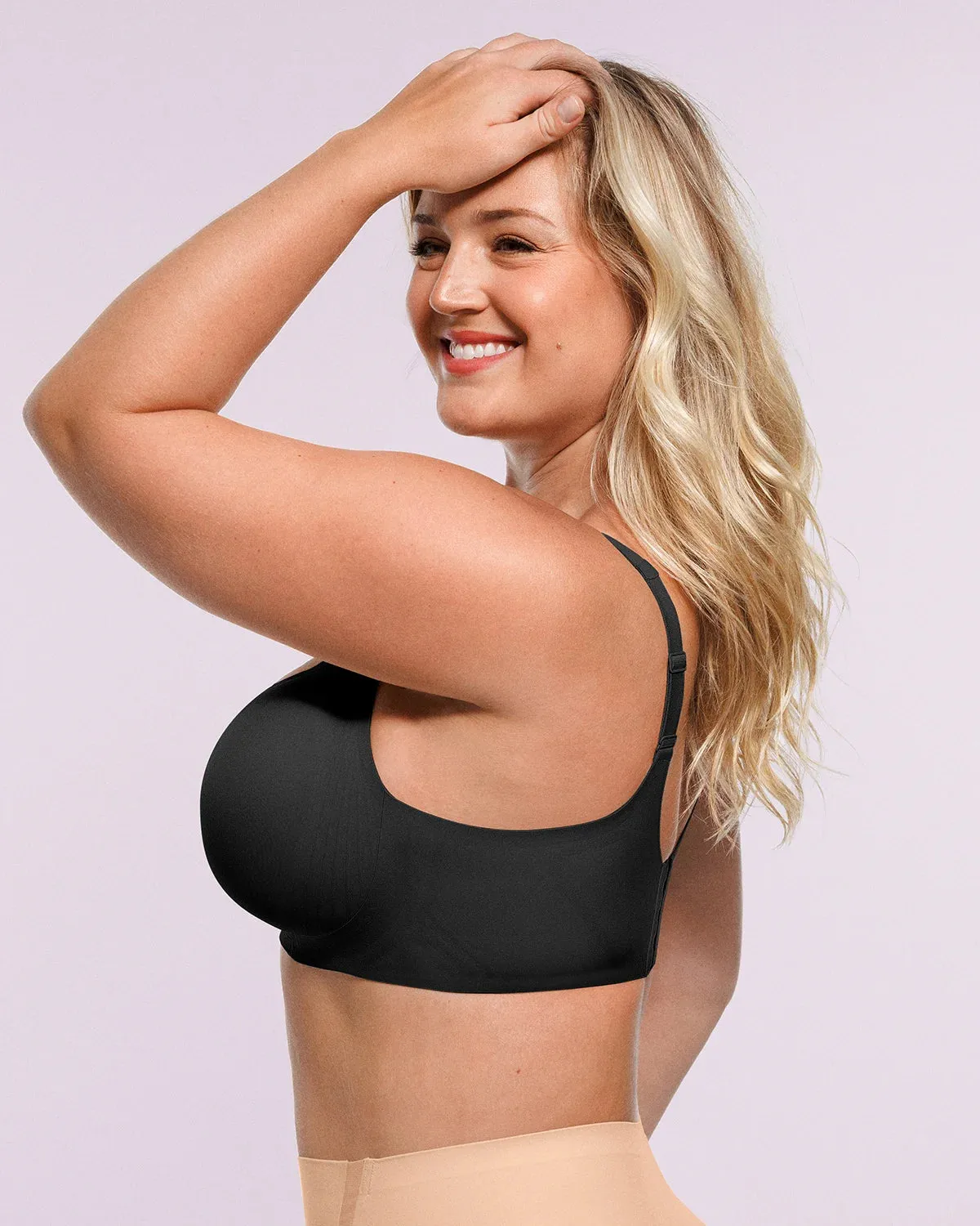 Curve Code™ LYCRA®FitSense™ Wireless V-Neck Bra sold by Shapellx product image thumbnail 4
