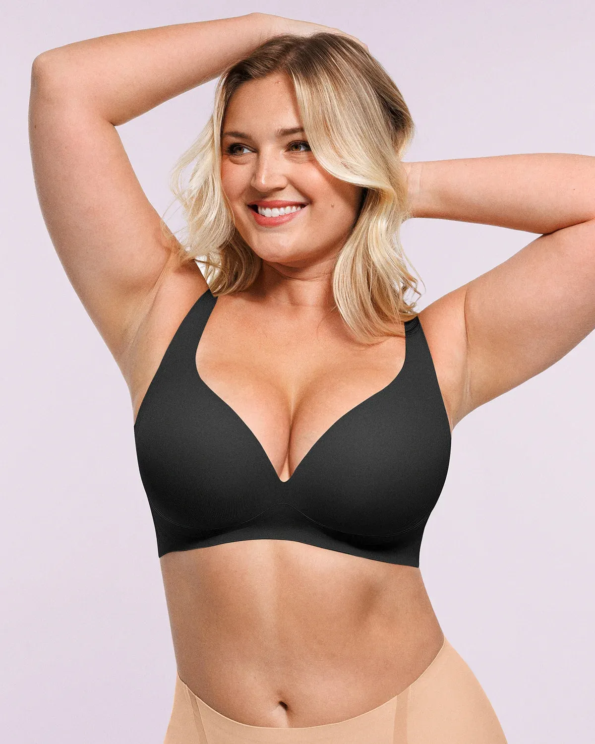Curve Code™ LYCRA®FitSense™ Wireless V-Neck Bra sold by Shapellx product image thumbnail 3
