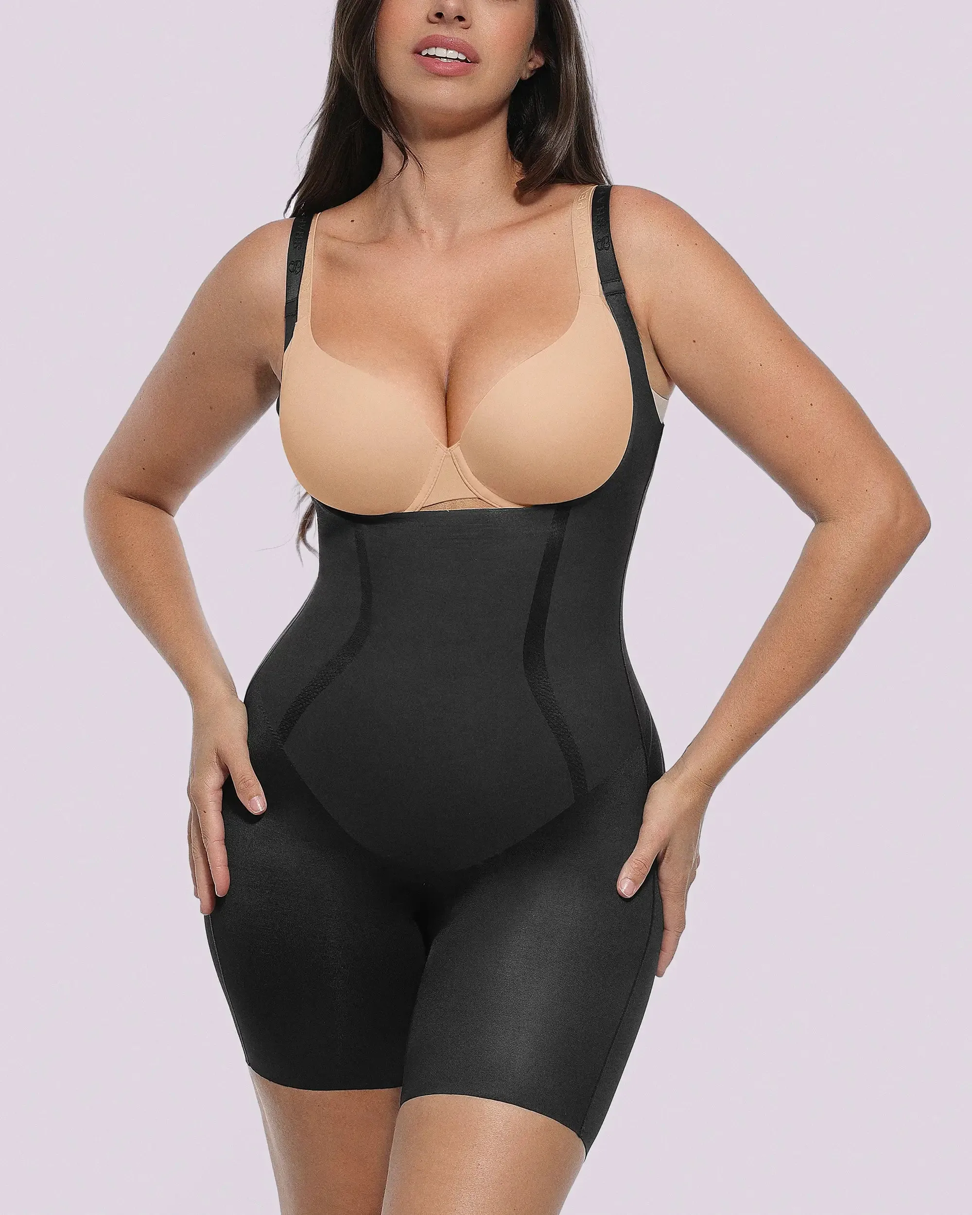 Curve Code™ LYCRA®FitSense™ Open Bust Full Bodysuit sold by Shapellx product image thumbnail 5