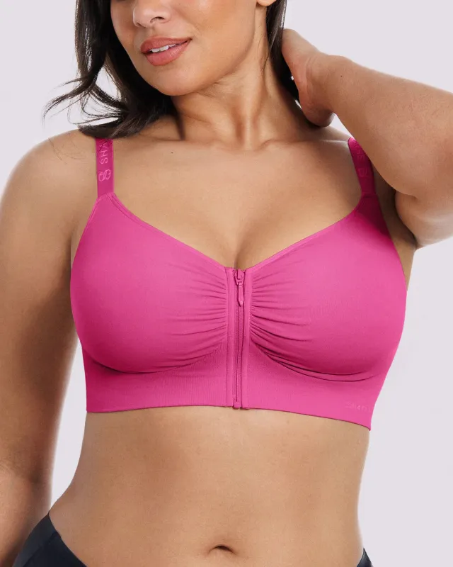 Bare Essentials™ Skin Flow Front-Zipper Wireless Bra made by Shapellx