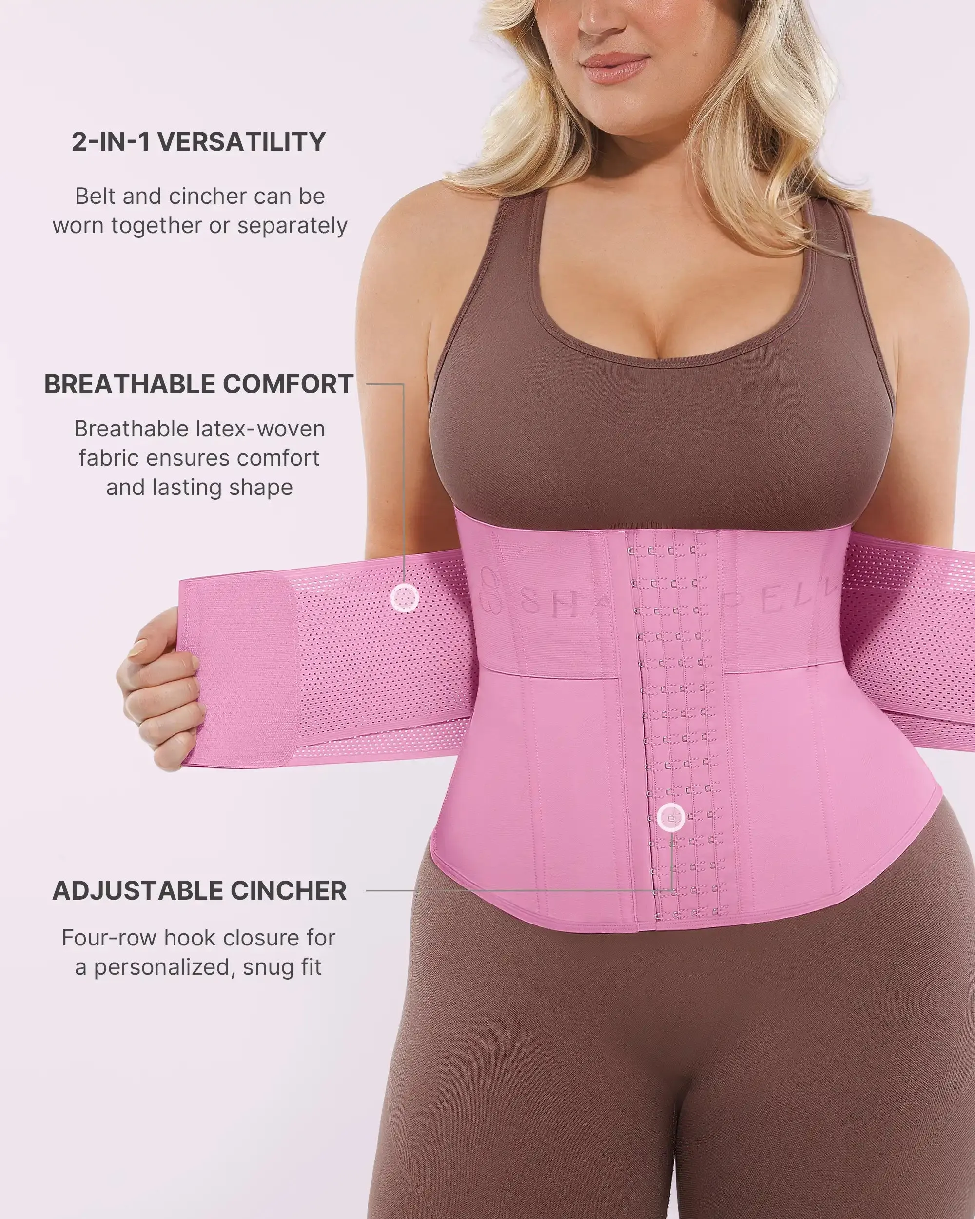 NeoSweat® AirSlim® Convertible 2-in-1 Latex Waist Trainer sold by Shapellx product image thumbnail 3