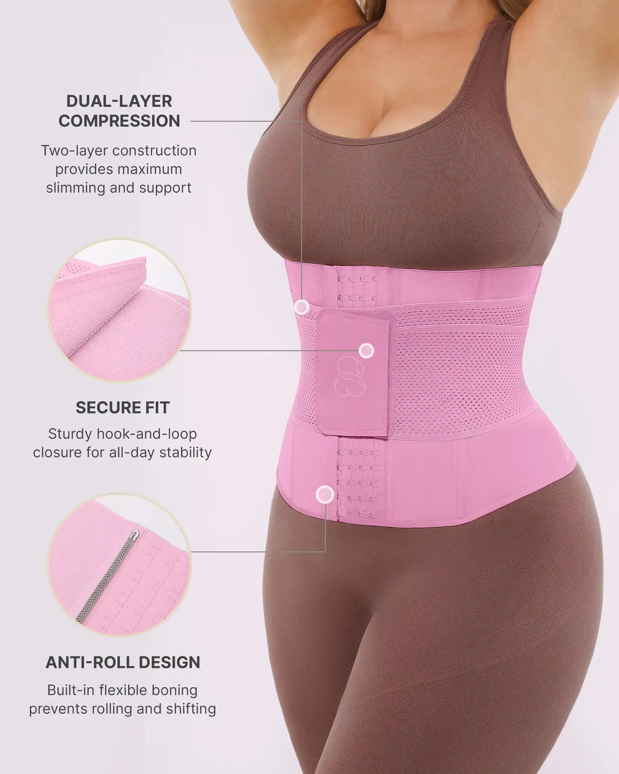 NeoSweat® AirSlim® Convertible 2-in-1 Latex Waist Trainer sold by Shapellx product image thumbnail 4