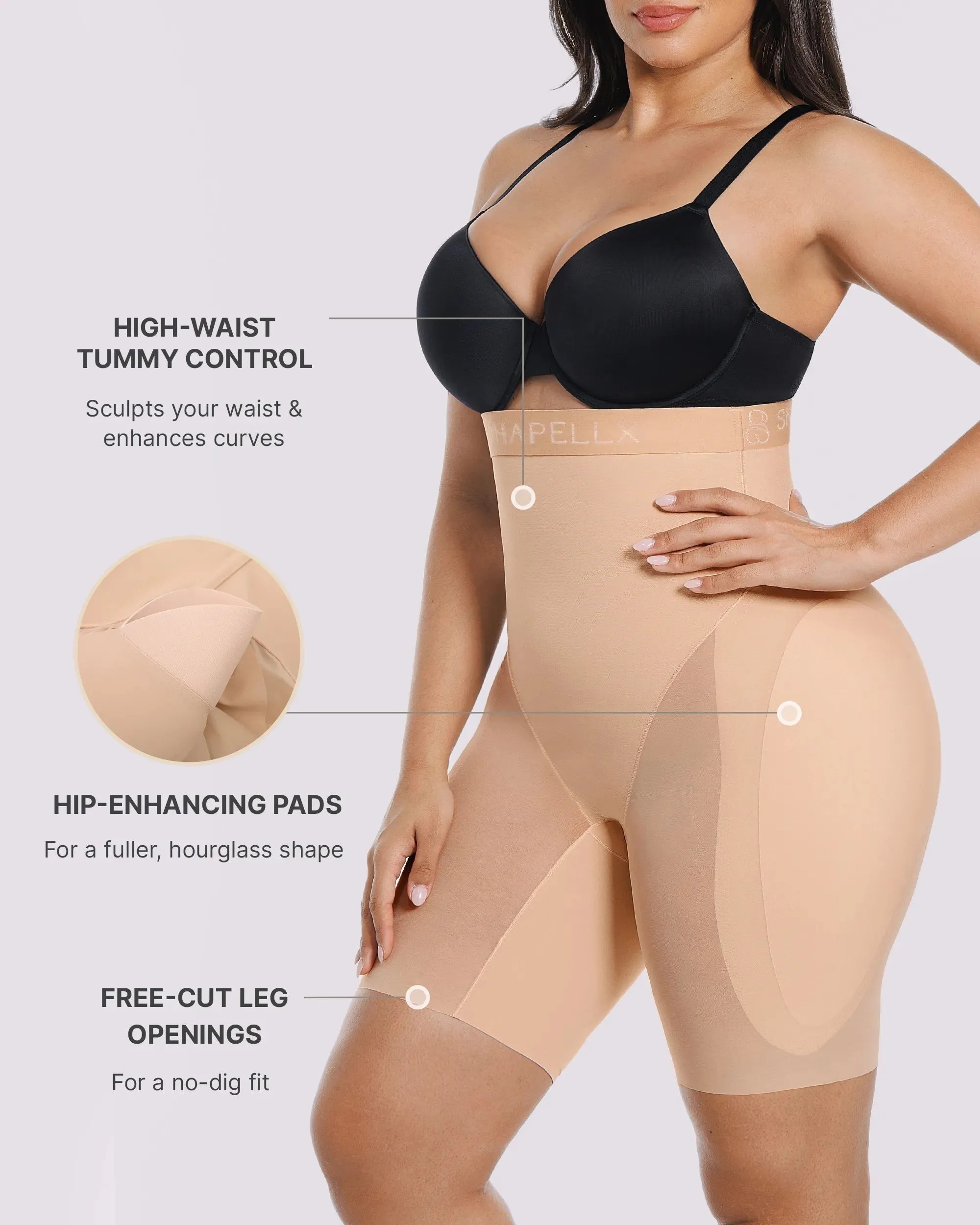 Bare Essentials™ MeshSmooth™ Hip Enhancer Padded Short sold by Shapellx product image thumbnail 3