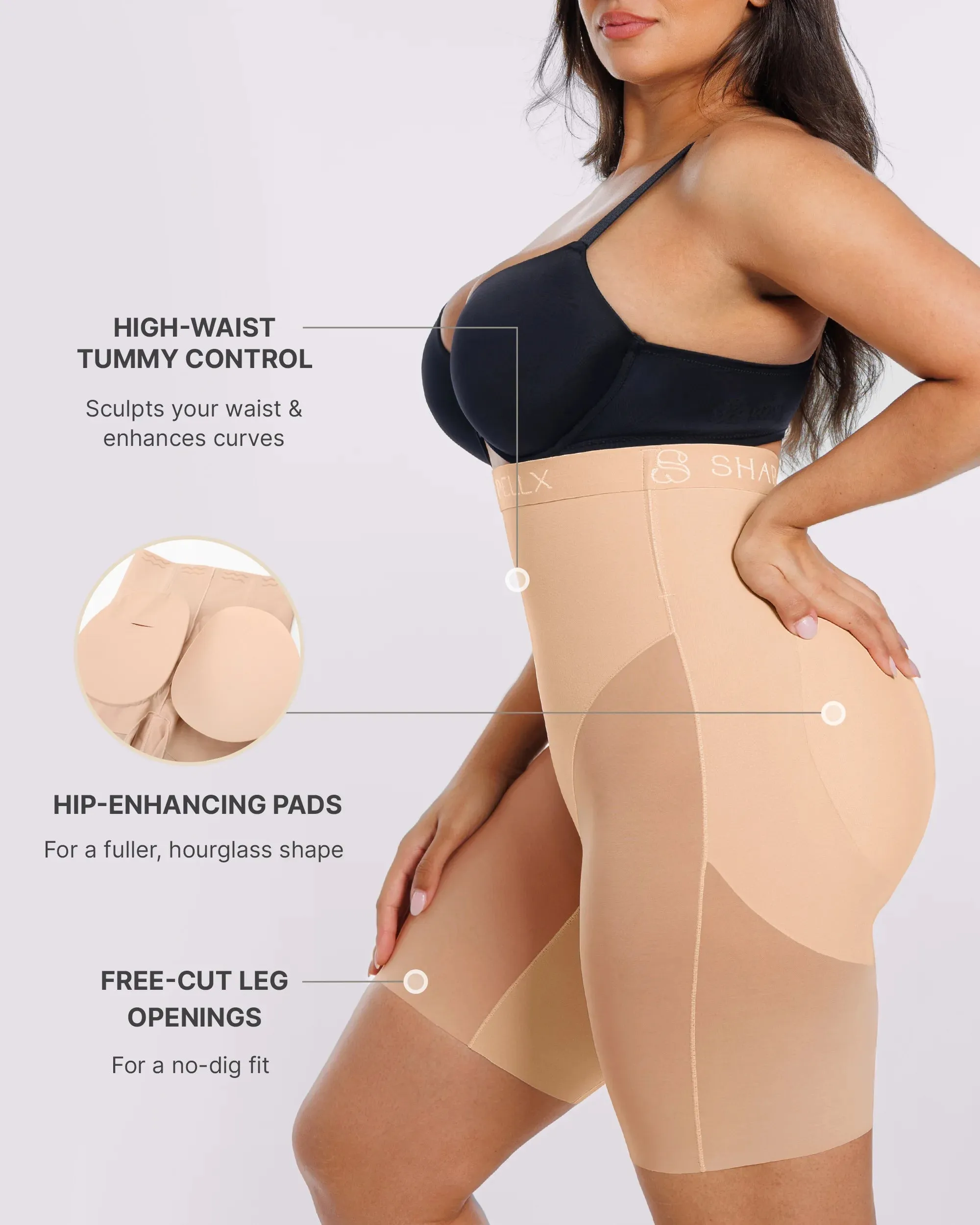 Bare Essentials™ MeshSmooth™ Butt Enhancer Padded Short sold by Shapellx product image thumbnail 4