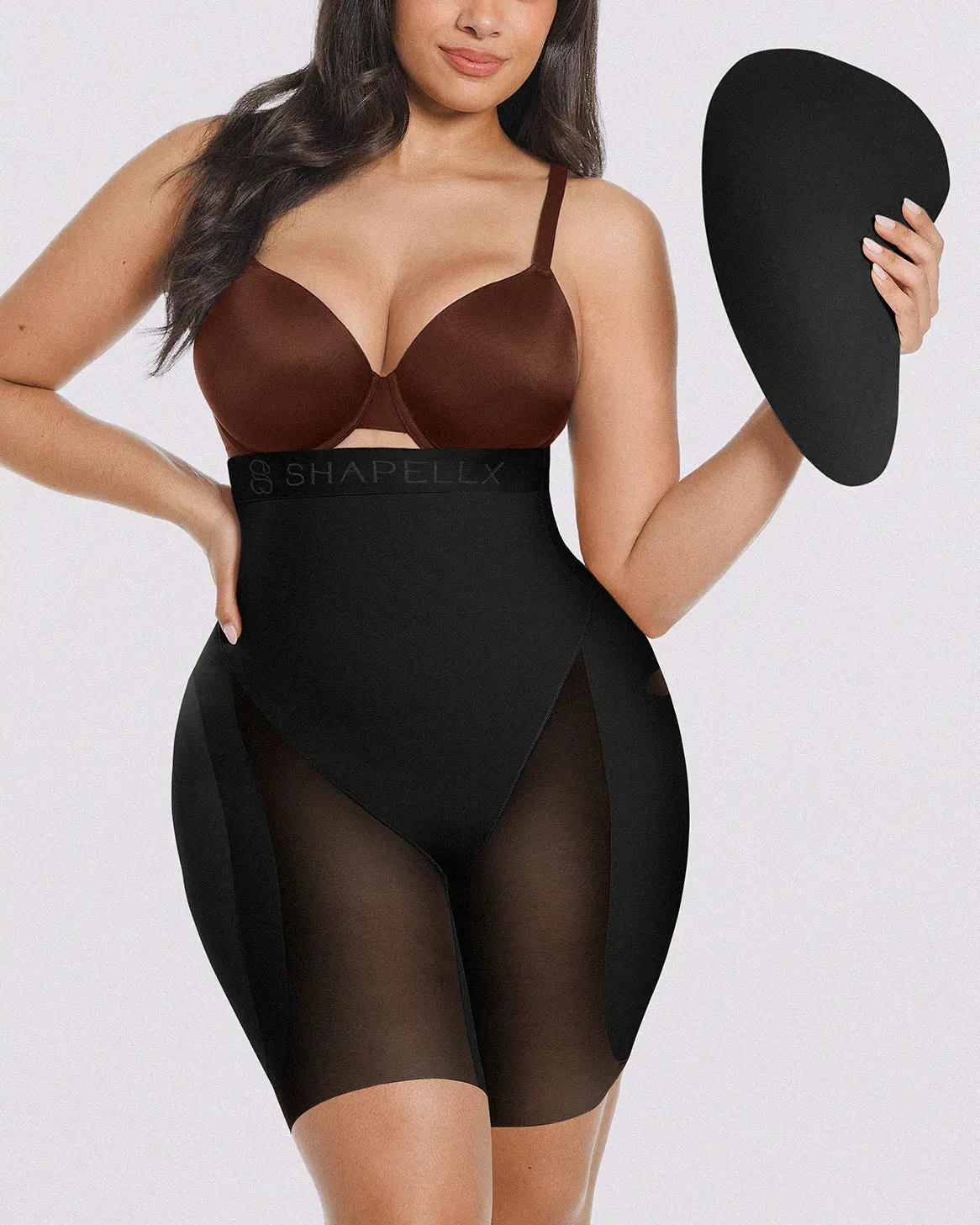 MeshSmooth™ Mid Thigh Short + Hip Enhancer Padded Short sold by Shapellx product image thumbnail 3