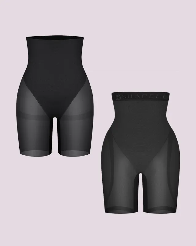 MeshSmooth™ Mid Thigh Short + Hip Enhancer Padded Short made by Shapellx