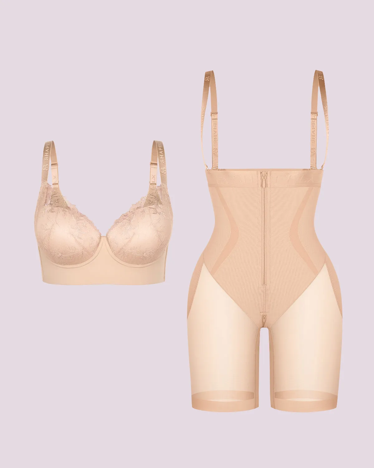 Back Smoothing Lace Underwire Bra + Airy Comfy Short sold by Shapellx product image thumbnail 5