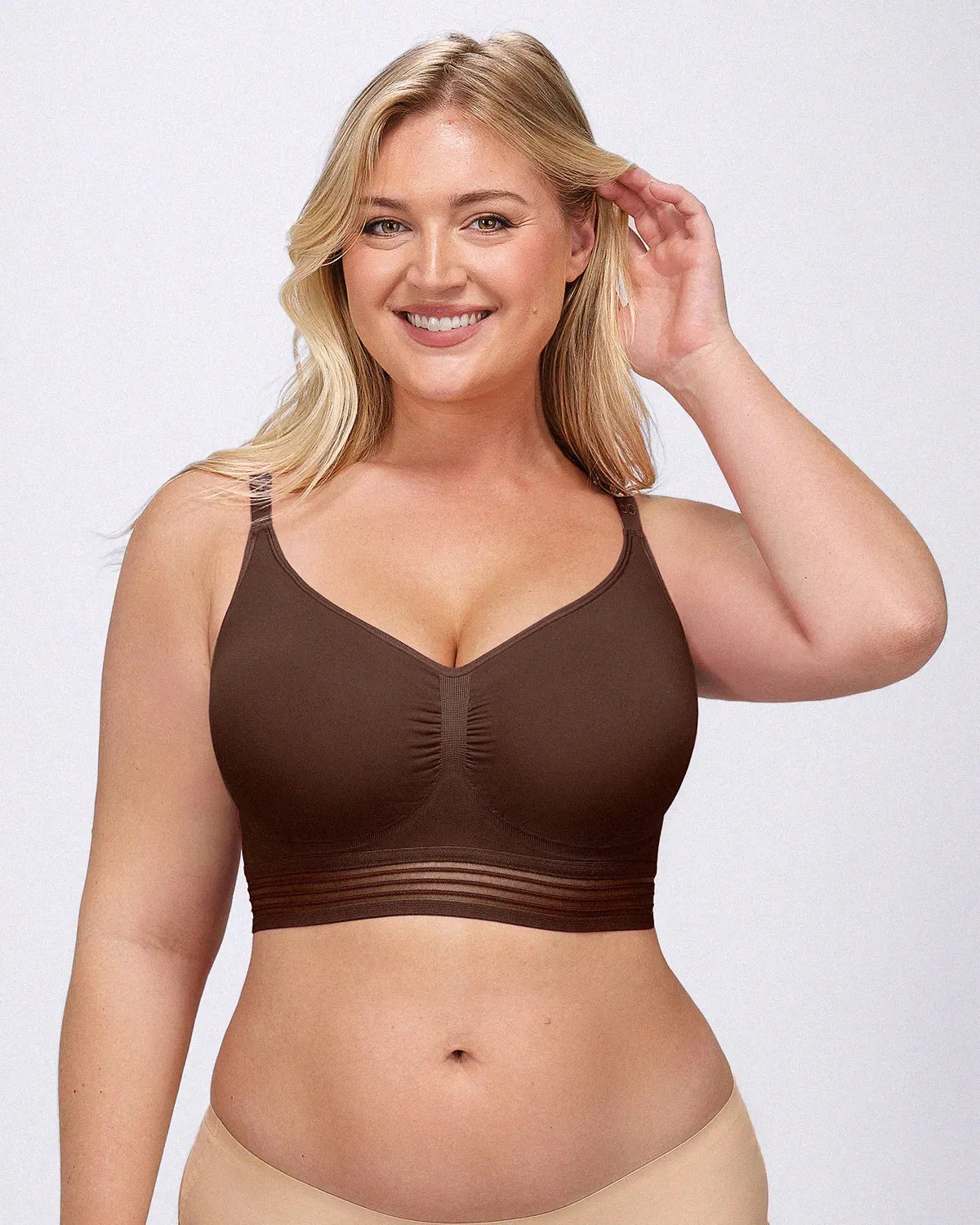 Bare Essentials™ Defineline™ All Day Comfort Wireless Bra sold by Shapellx