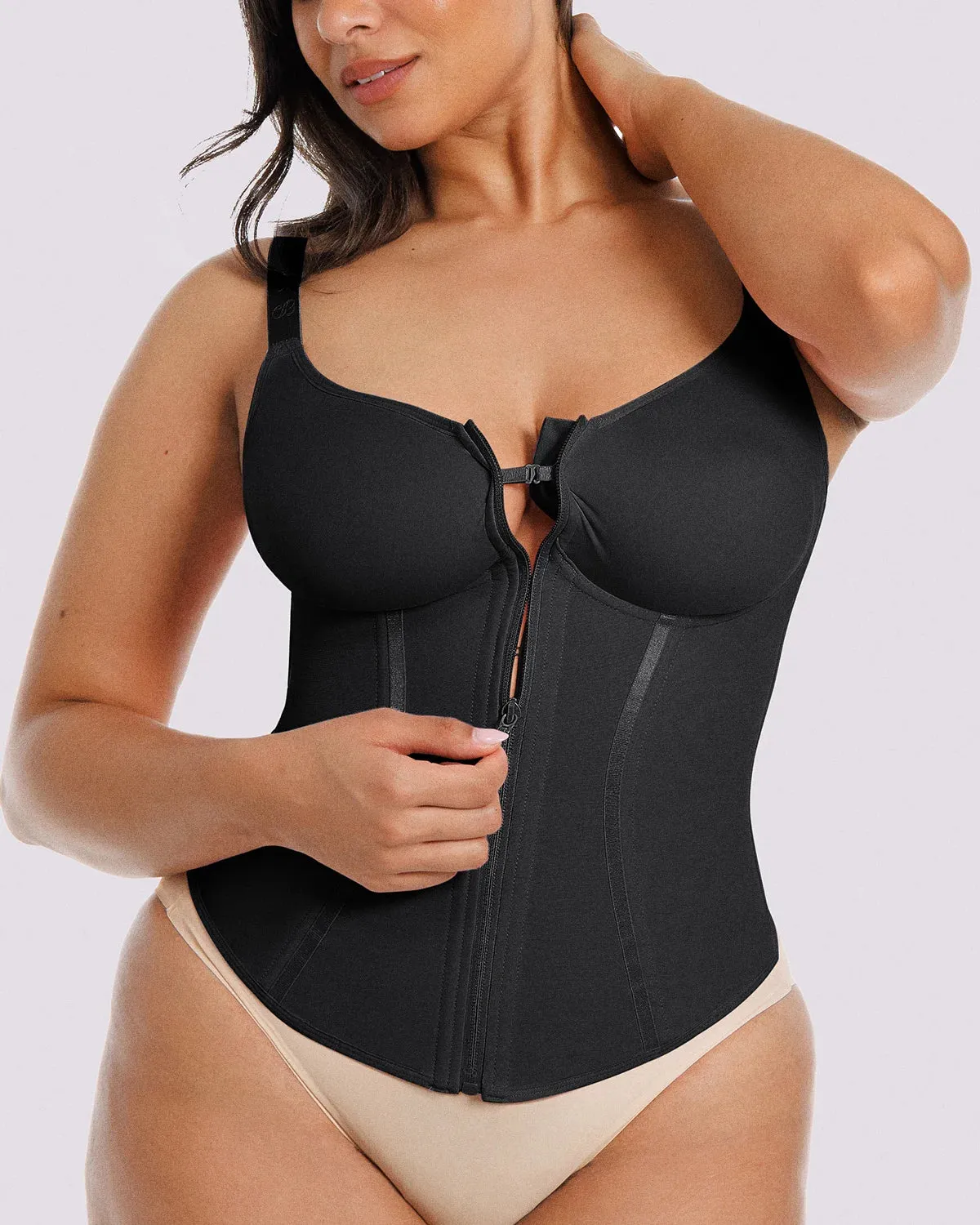 Tummy Control Corset Top + Hip Padded Flare Jeans sold by Shapellx product image thumbnail 2