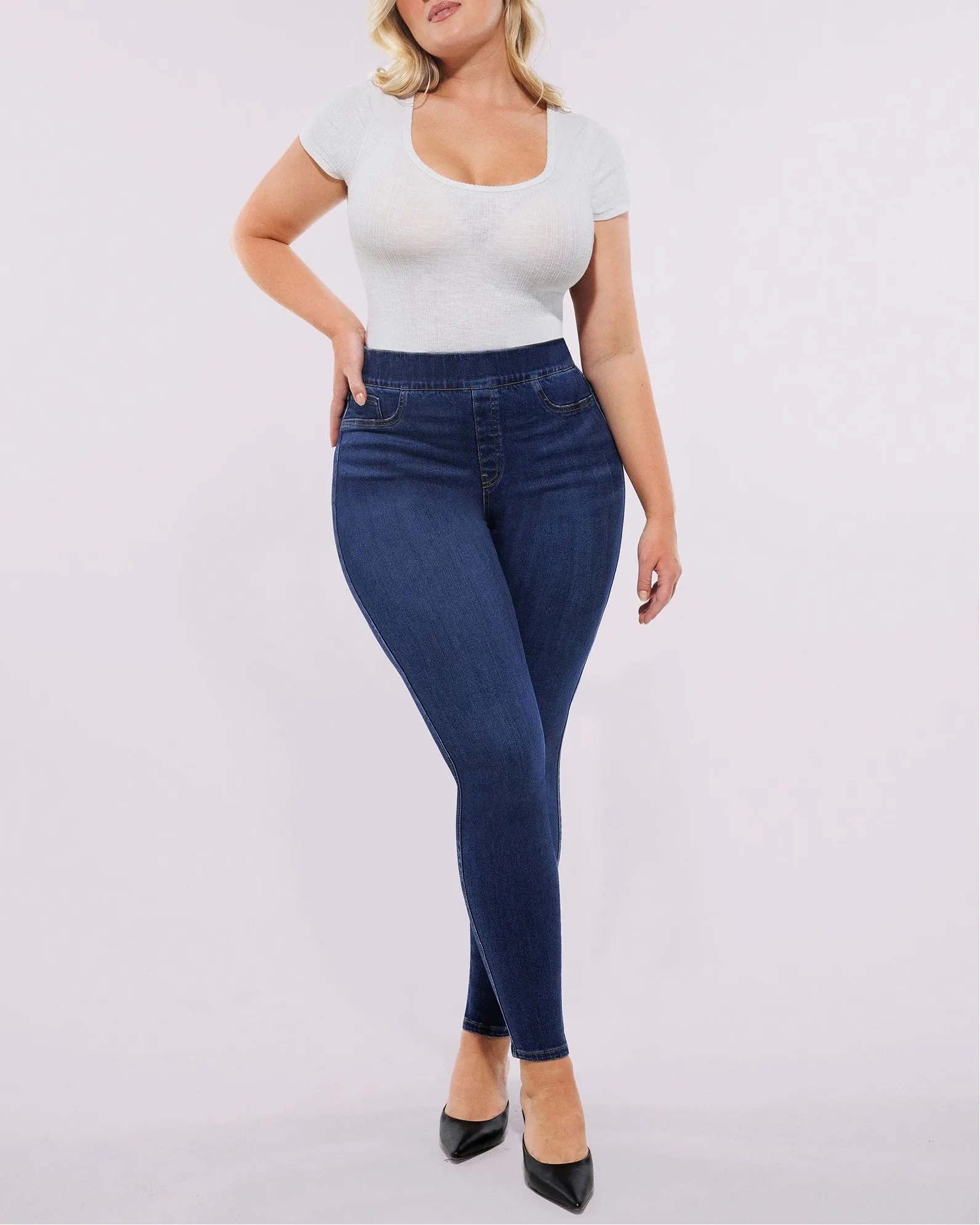 Tummy Control Corset Top + Hip Padded Skinny Jeans sold by Shapellx product image thumbnail 3