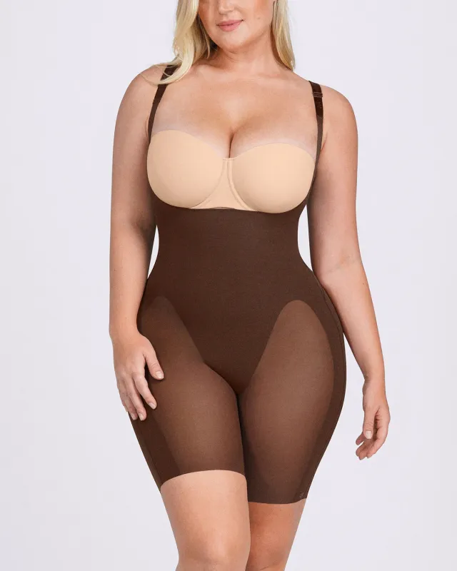 Bare Essentials™ Cream Touch™ Open Bust Smoothing Bodysuit made by Shapellx