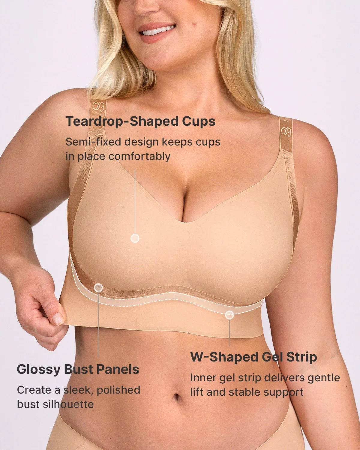 Wireless Full Support Back Smoothing Bra sold by Shapellx product image thumbnail 3