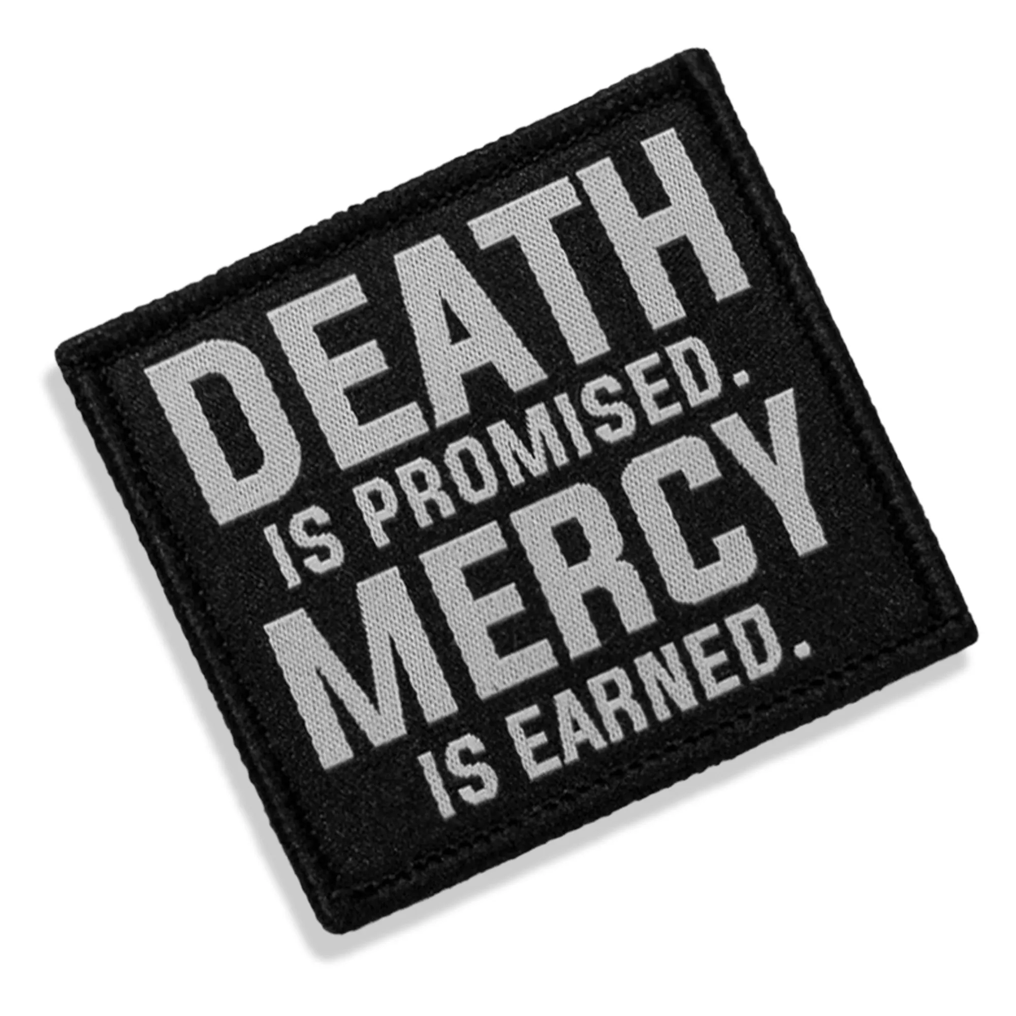 Death Is Promised. Mercy Is Earned Velcro Patch sold by Combat Iron Apparel product image thumbnail 3