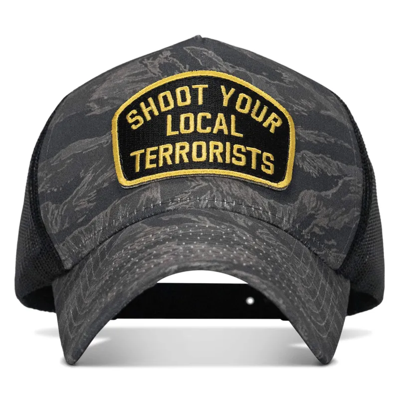 Shoot Your Local Terrorists Patch Five Panel Breacher Snapback Hat sold by Combat Iron Apparel