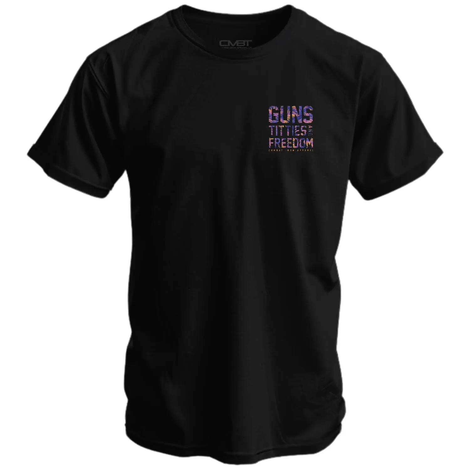 Guns, Titties And Freedom Men's T-Shirt sold by Combat Iron Apparel product image thumbnail 2