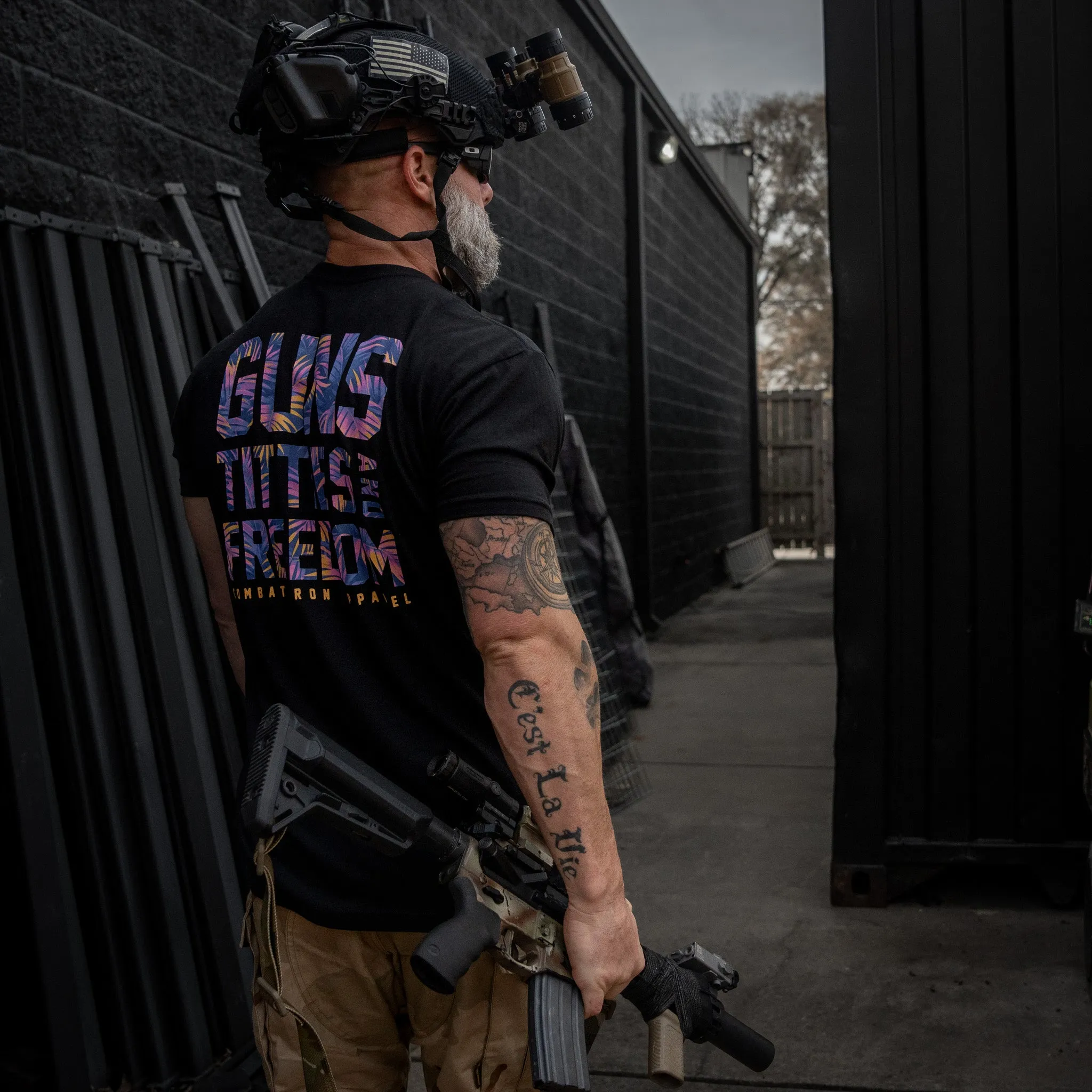 Guns, Titties And Freedom Men's T-Shirt sold by Combat Iron Apparel product image thumbnail 4