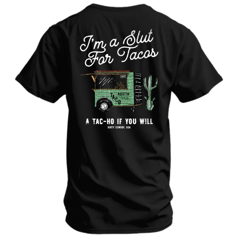 Slut For Taco's Men's T-Shirt sold by Combat Iron Apparel