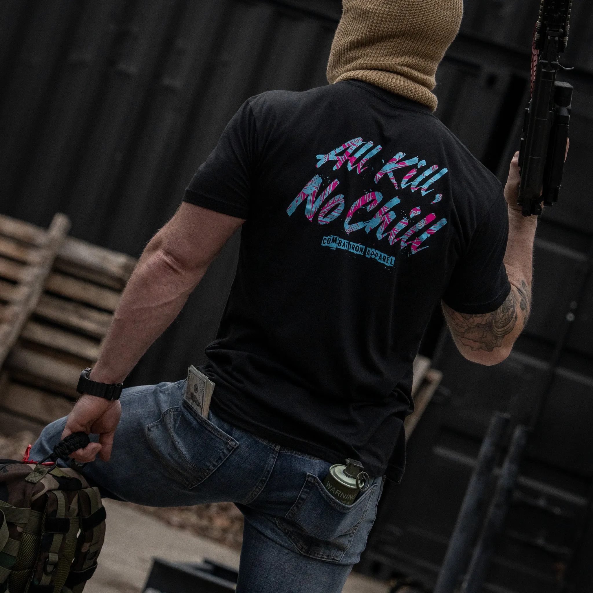 All Kill No Chill Men's T-Shirt sold by Combat Iron Apparel product image thumbnail 3