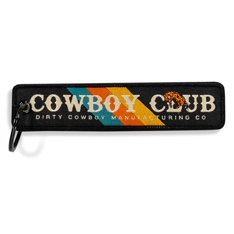 Cowboy Club Flight Tag Keychain sold by Combat Iron Apparel