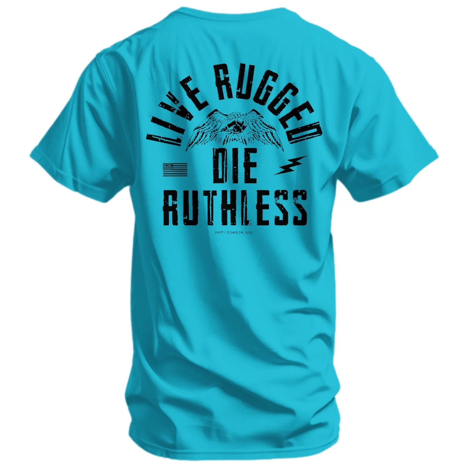 Live Rugged Die Ruthless Men's T-Shirt sold by Combat Iron Apparel product image thumbnail 5