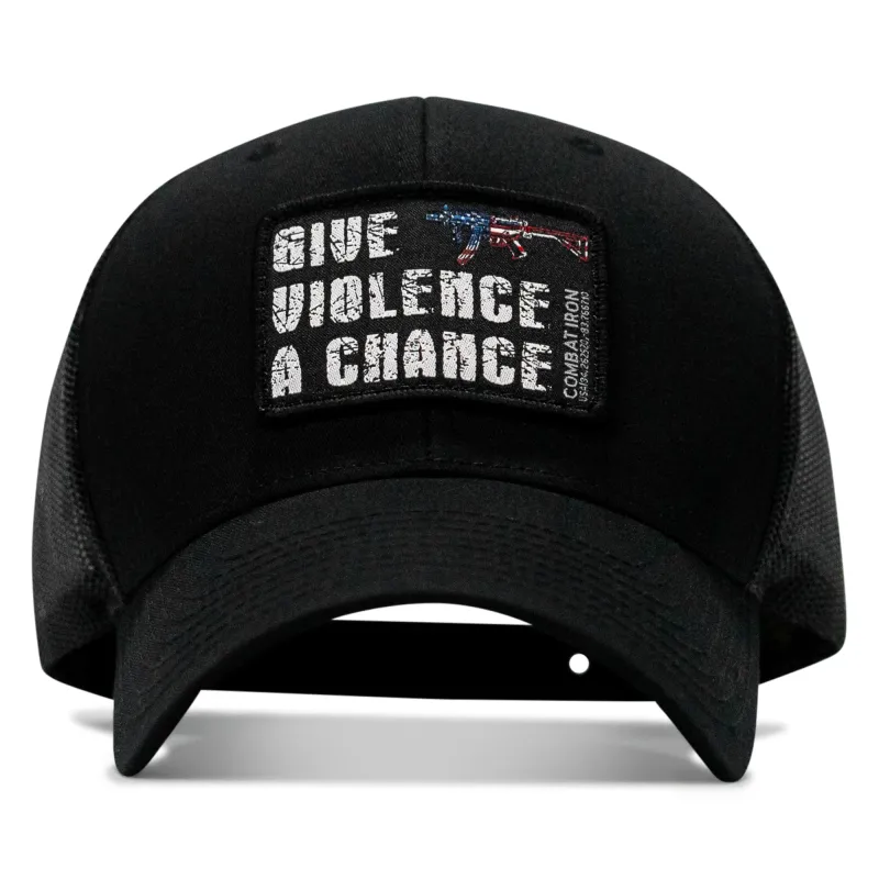 Give Violence A Chance Patch Snapback sold by Combat Iron Apparel
