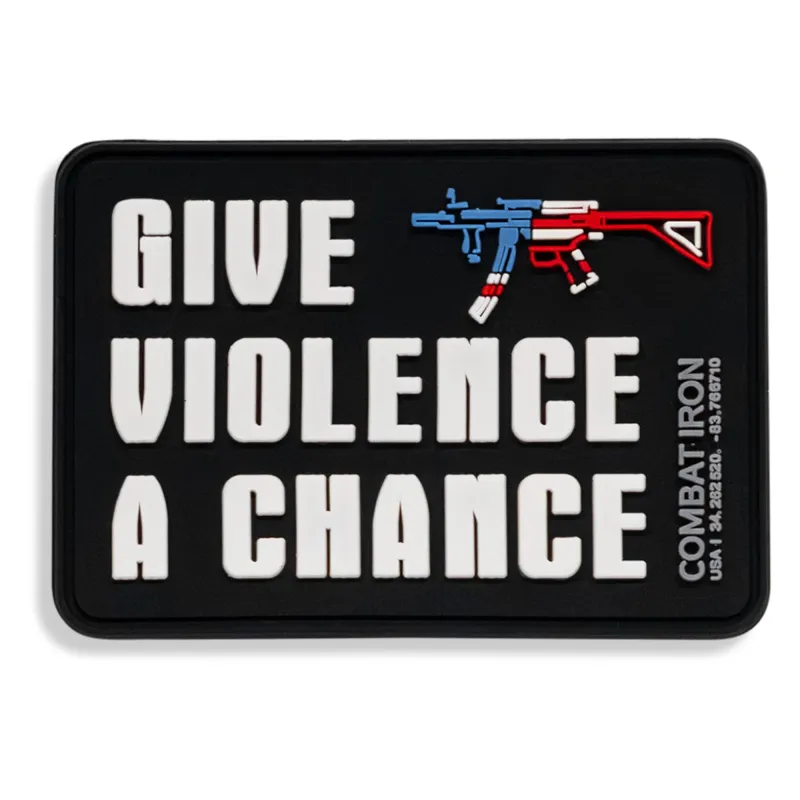 Give Violence A Chance PVC Patch sold by Combat Iron Apparel
