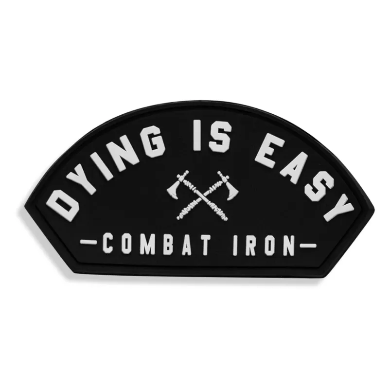 Dying Is Easy PVC Patch sold by Combat Iron Apparel