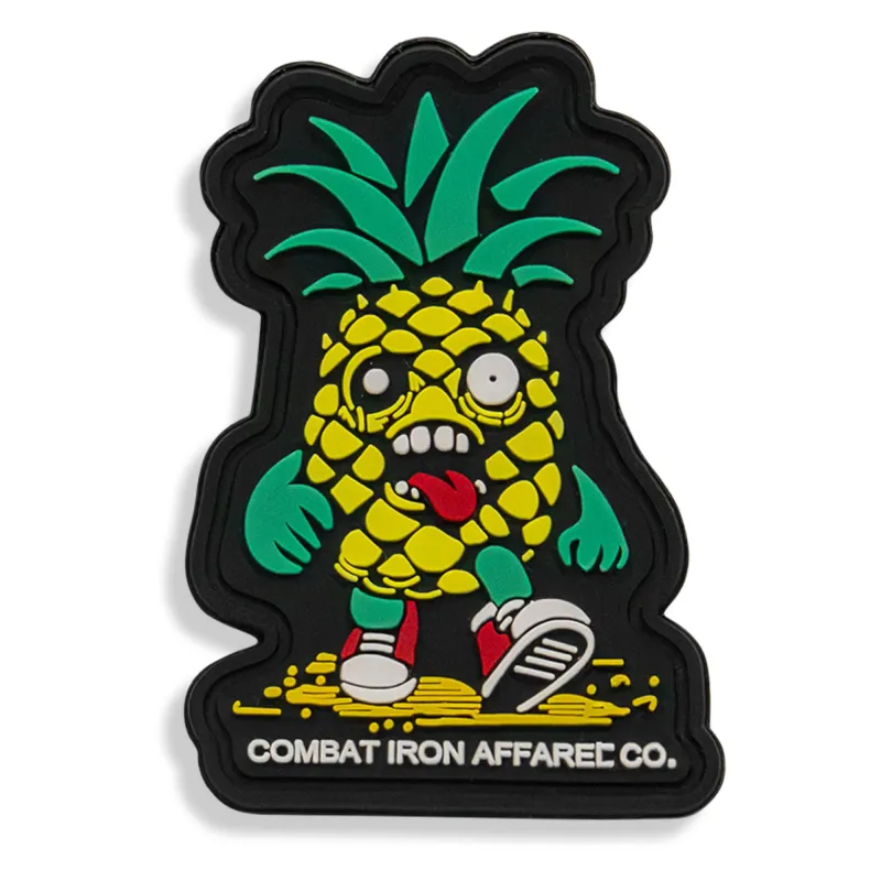 Kill Bad Vibes Pineapple Man PVC Patch made by Combat Iron Apparel