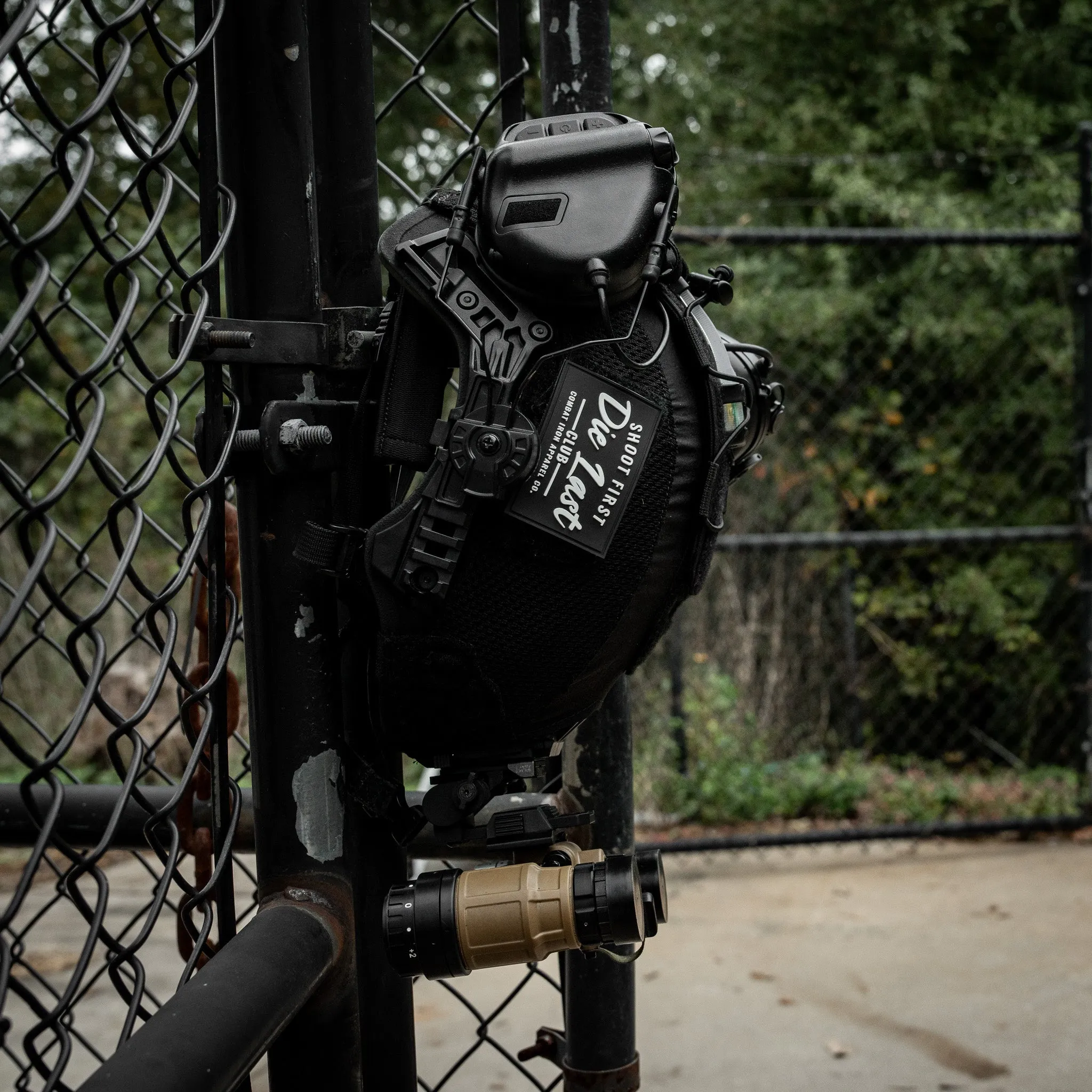 Shoot First Die Last Club PVC Patch sold by Combat Iron Apparel product image thumbnail 3