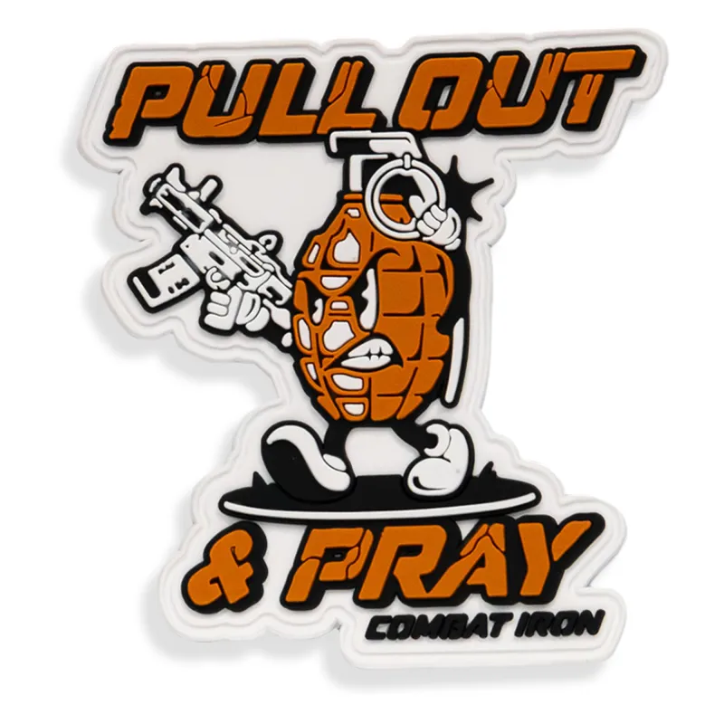 Pull Out & Pray PVC Patch sold by Combat Iron Apparel