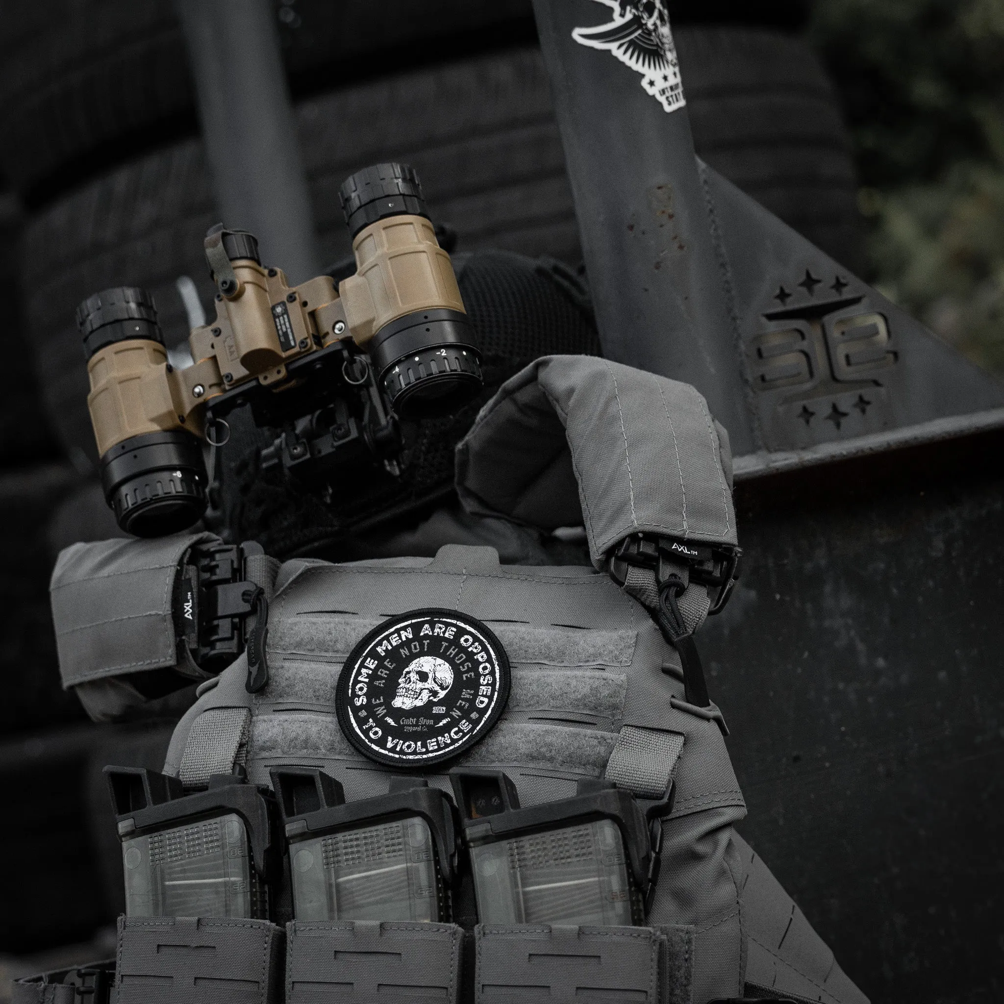 Some Men Are Opposed To Violence Velcro Patch sold by Combat Iron Apparel product image thumbnail 2