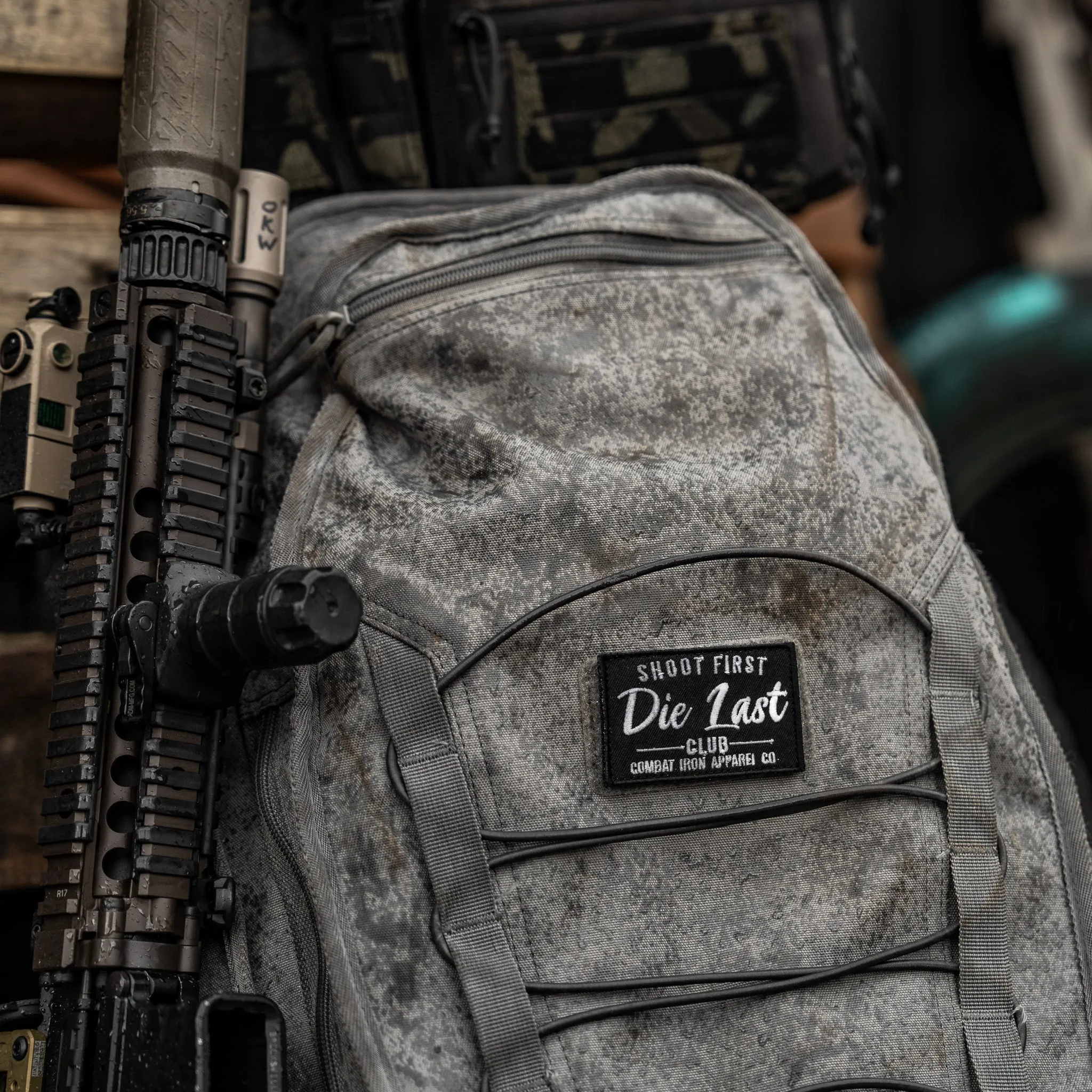 Shoot First. Die Last Club Velcro Patch sold by Combat Iron Apparel product image thumbnail 2