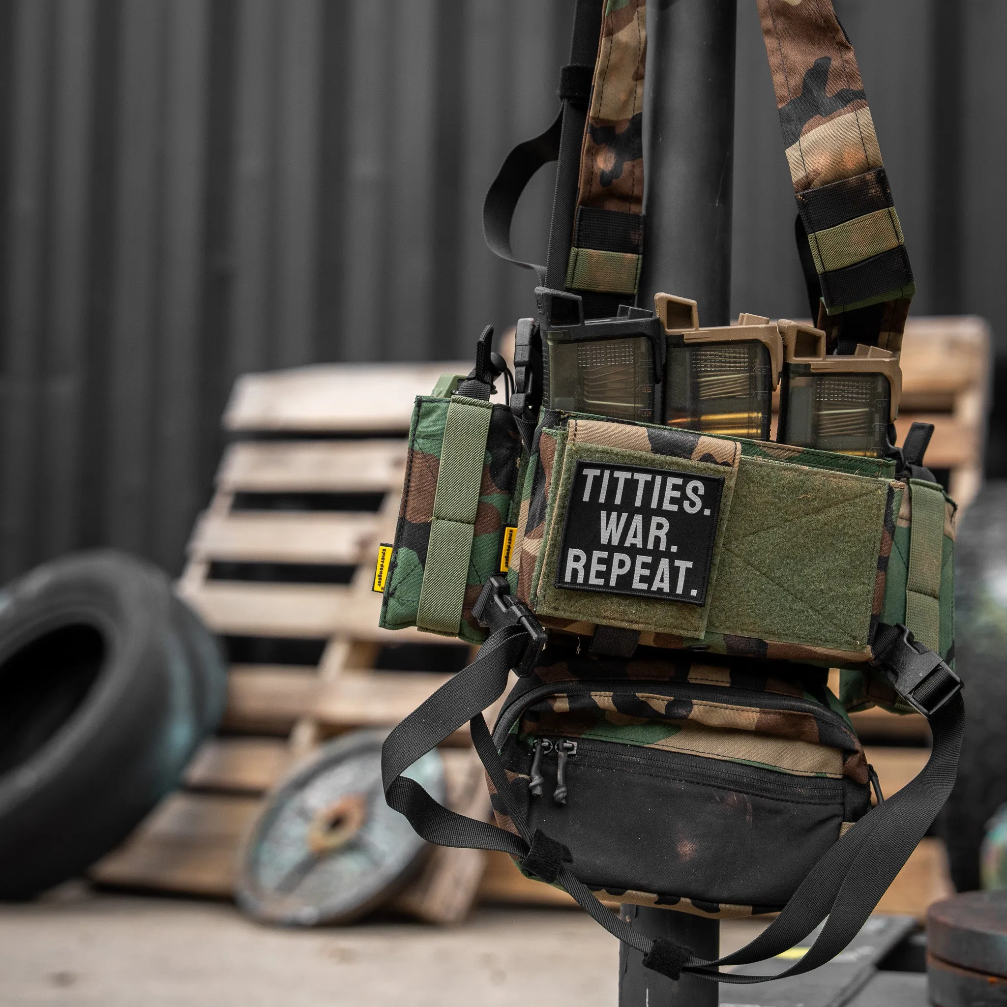 Titties. War. Repeat. Velcro Patch sold by Combat Iron Apparel product image thumbnail 2