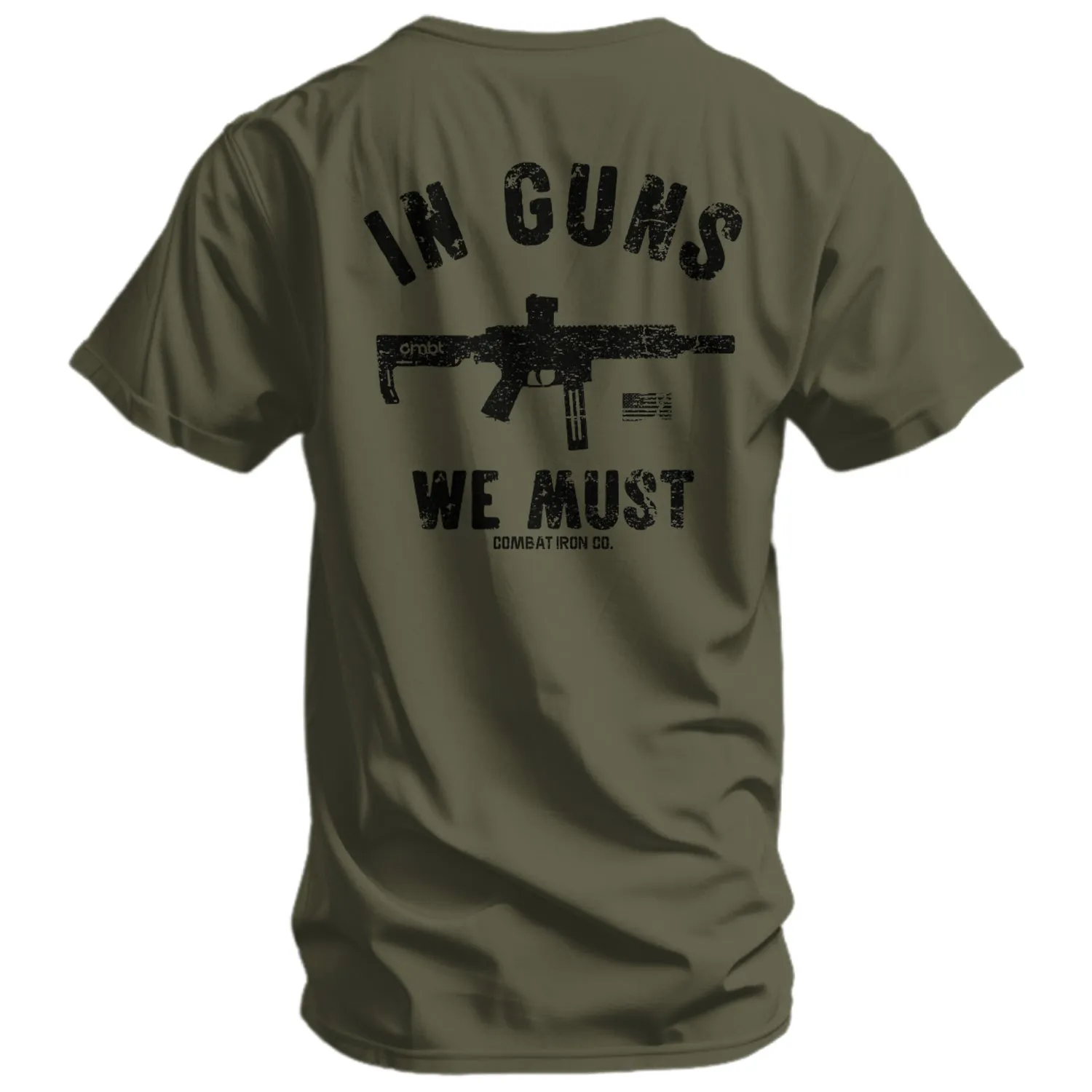 In Guns We Must Men's T-Shirt sold by Combat Iron Apparel product image thumbnail 3