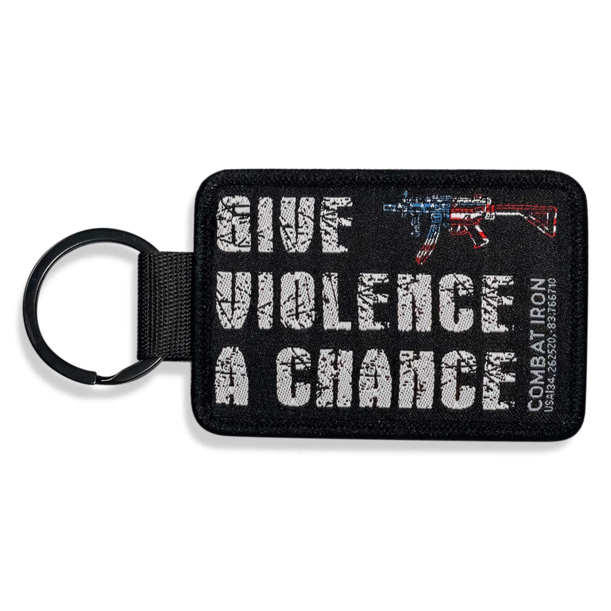 Give Violence A Chance Flight Tag Keychain sold by Combat Iron Apparel product image thumbnail 2