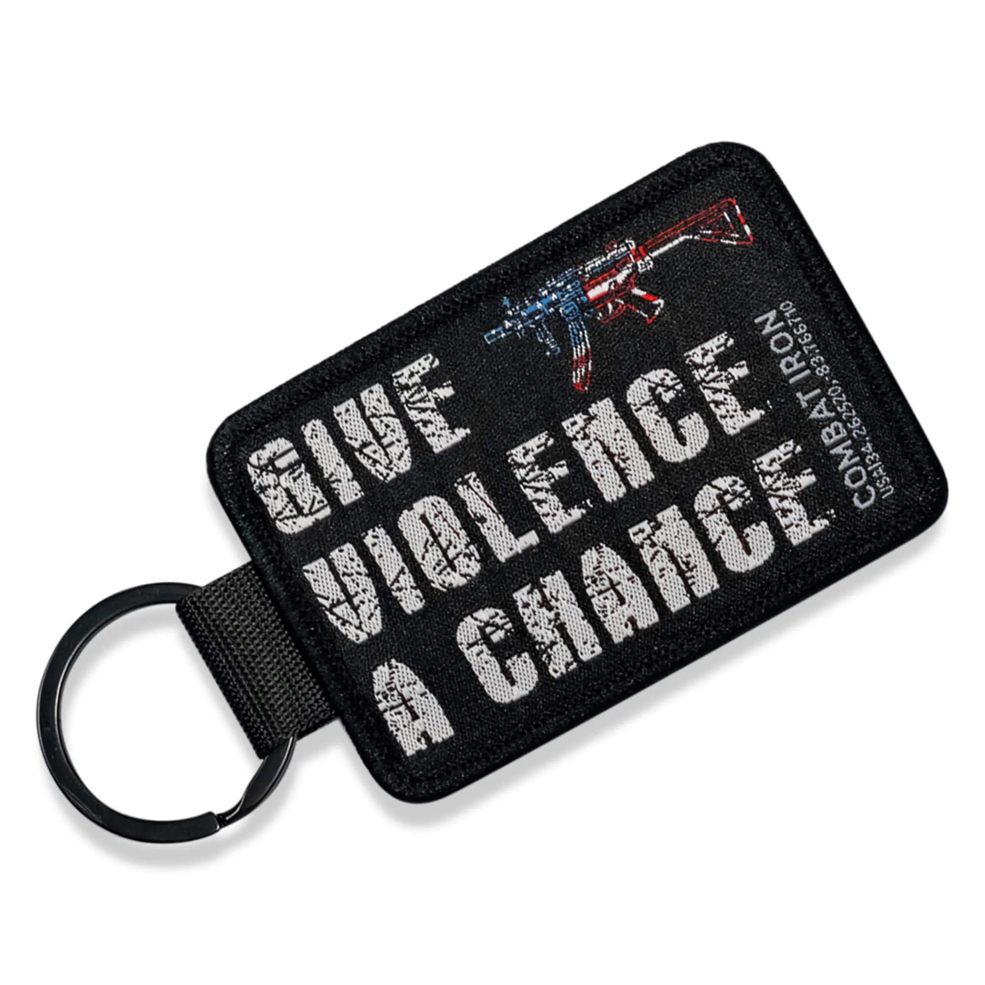 Give Violence A Chance Flight Tag Keychain sold by Combat Iron Apparel product image thumbnail 3