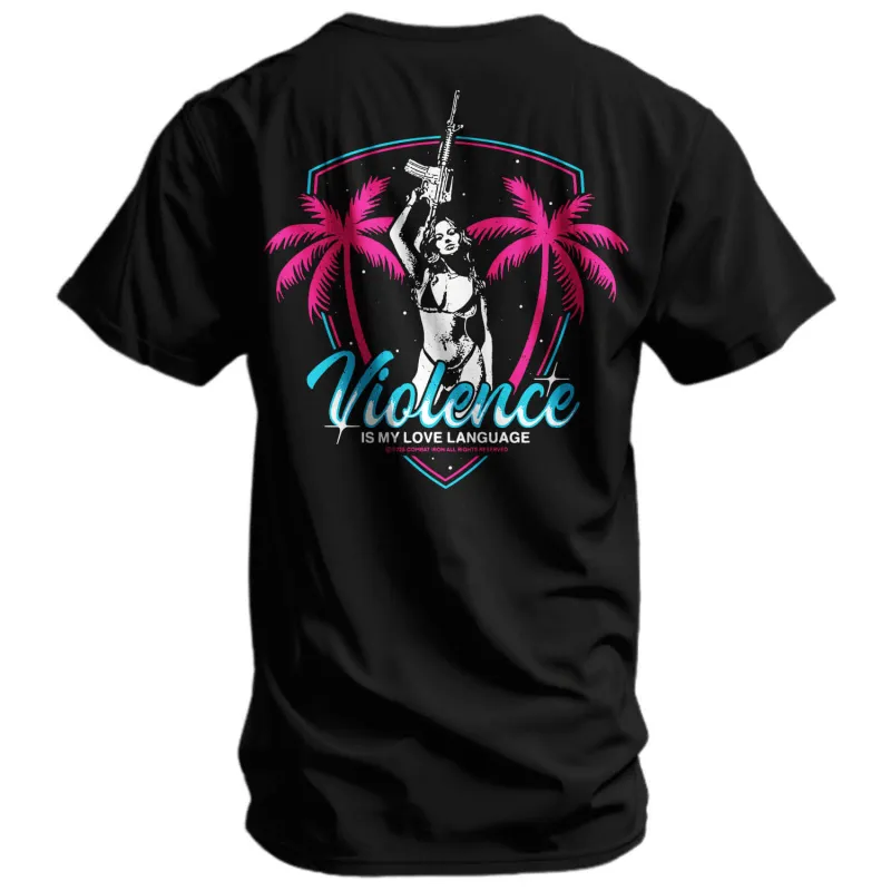 Violence Is My Love Language Men's T-Shirt sold by Combat Iron Apparel