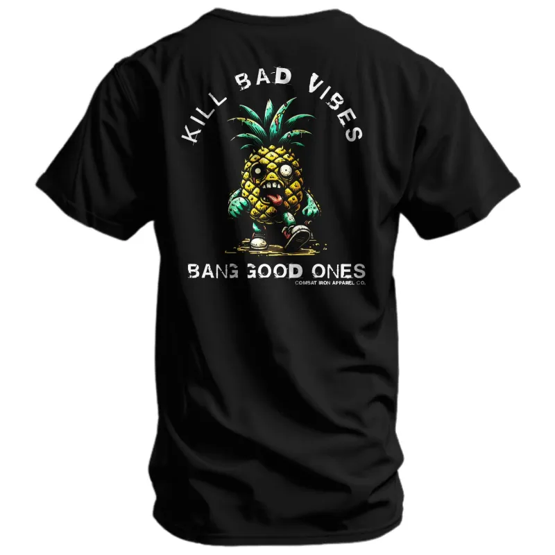 Kill Bad Vibes Men's T-Shirt made by Combat Iron Apparel