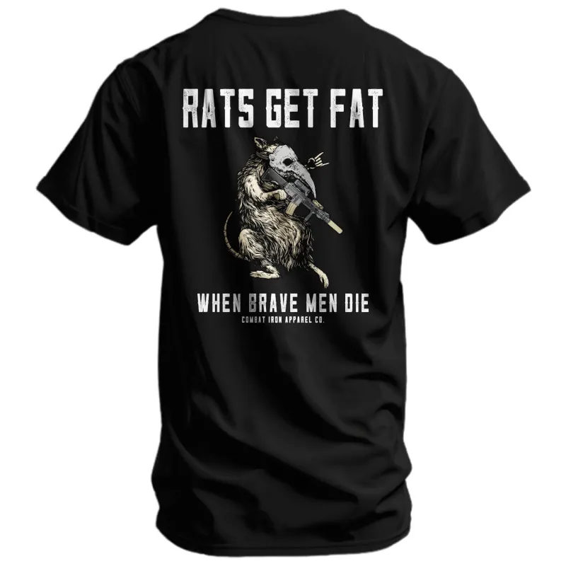 Rats Get Fat Men's T-Shirt sold by Combat Iron Apparel