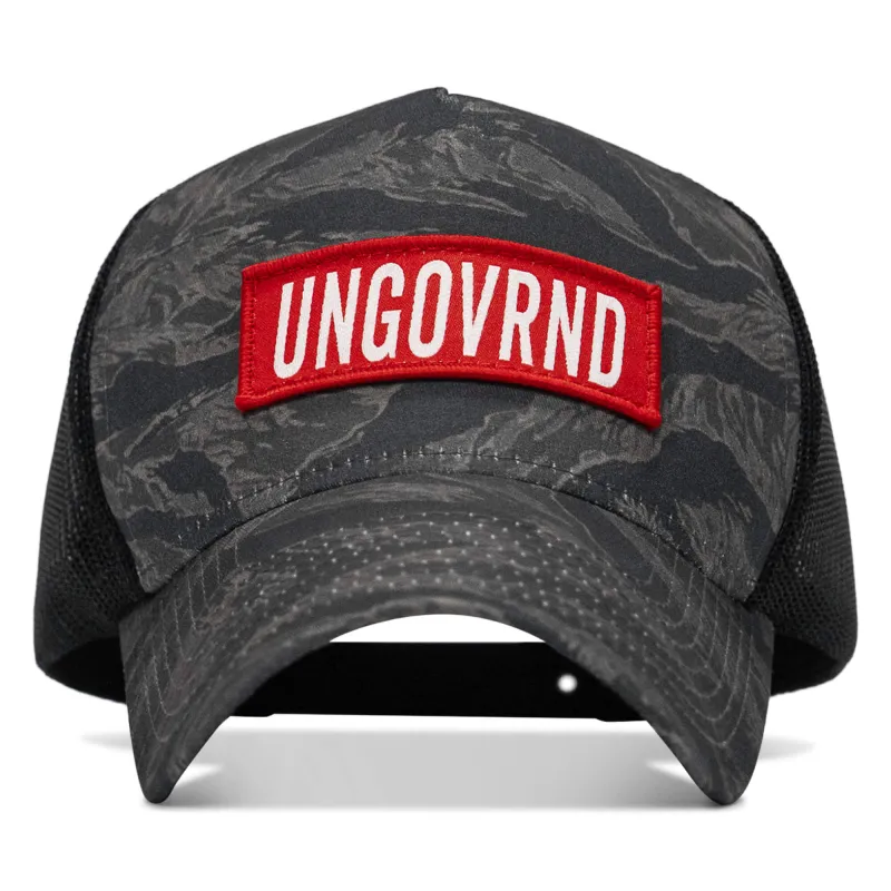Ungovrnd Red Patch Five Panel Breacher Snapback Hat sold by Combat Iron Apparel