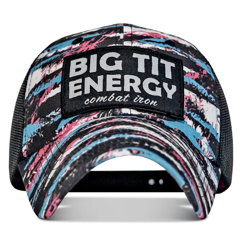 Big Tit Energy Patch Tactical Ripstop Mesh Snapback Hat sold by Combat Iron Apparel