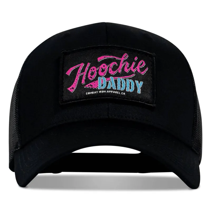 Hoochie Daddy Retro Script Patch Snapback Hat made by Combat Iron Apparel