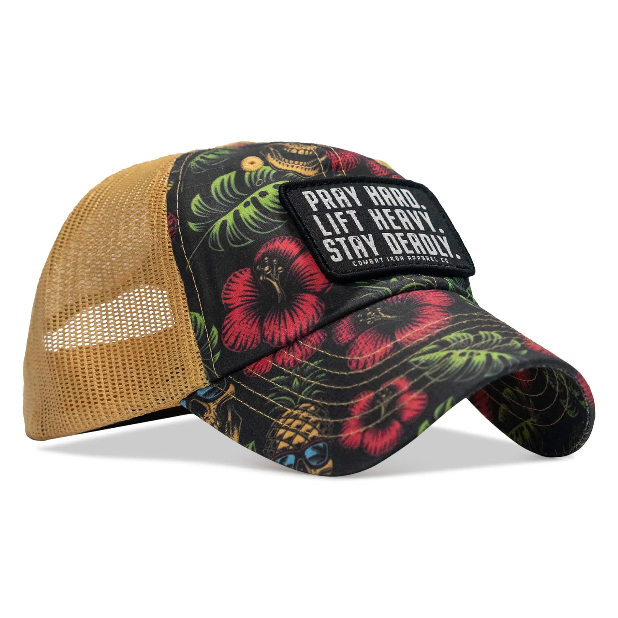 Pray Hard. Lift Heavy. Stay Deadly. Patch Tactical Ripstop Mesh Snapback Hat sold by Combat Iron Apparel product image thumbnail 2