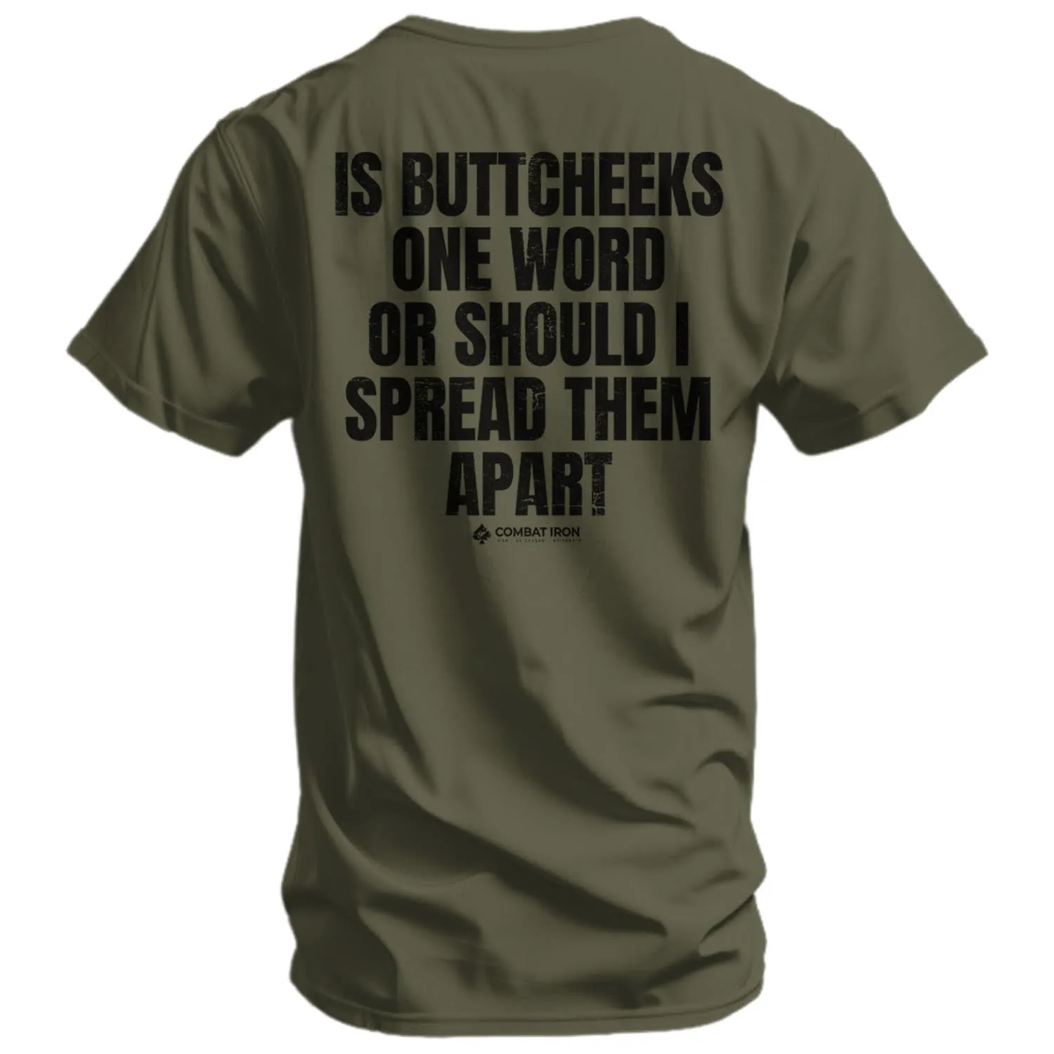 Is Buttcheeks One Word Or Should I Spread Them Apart Men's T-Shirt sold by Combat Iron Apparel product image thumbnail 3