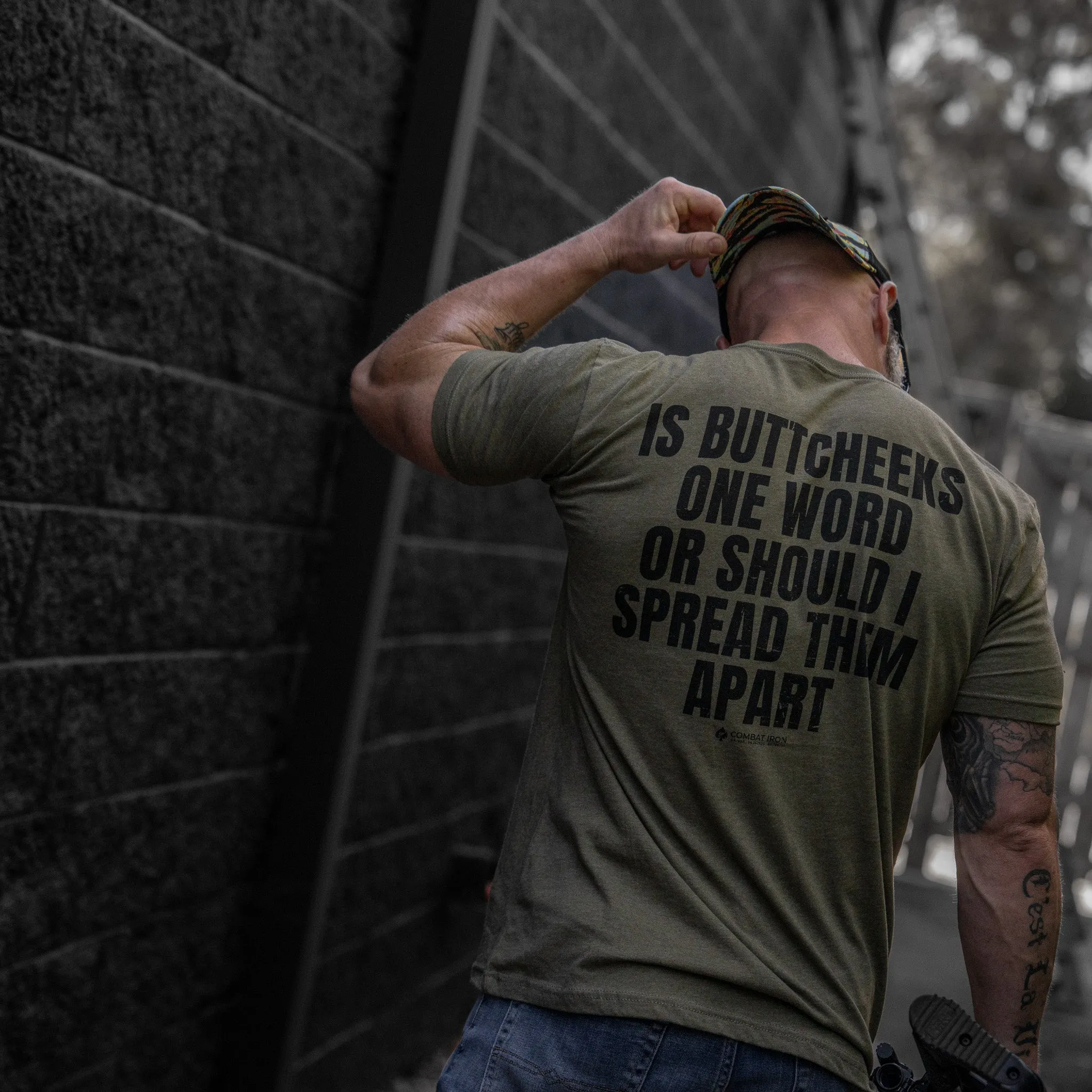 Is Buttcheeks One Word Or Should I Spread Them Apart Men's T-Shirt sold by Combat Iron Apparel product image thumbnail 5