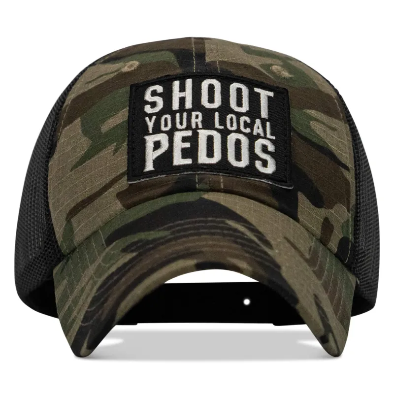 Shoot Your Local Pedos Patch Tactical Ripstop Mesh Snapback Hat sold by Combat Iron Apparel